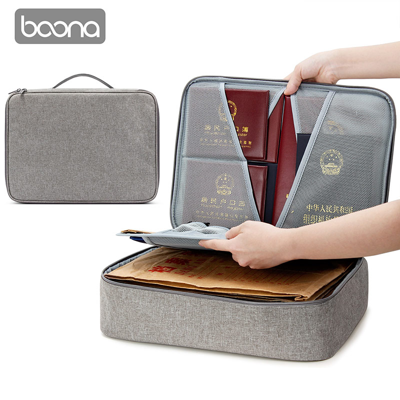 A double-layer document storage bag